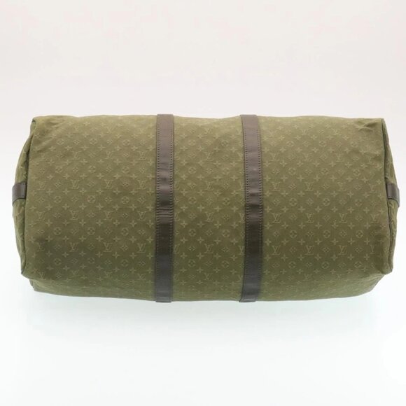 LOUIS VUITTON Monogram Mini Keepall Bandouliere55 Boston Bag Khaki Auth 29090SV - Picture 5 of 16